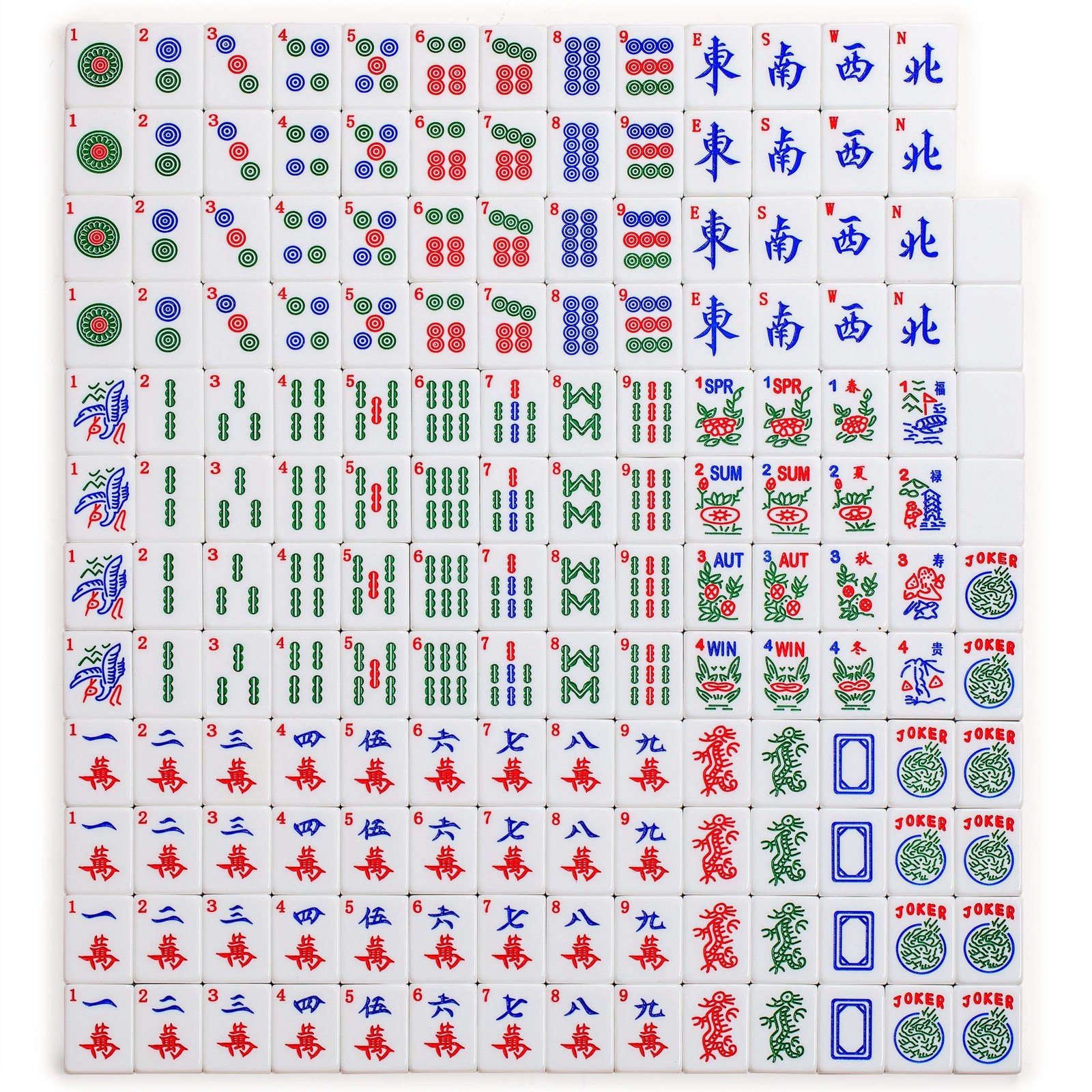 Yellow Mountain Imports Set of 166 American Mahjong Tiles, Chinoise (Tiles On…
