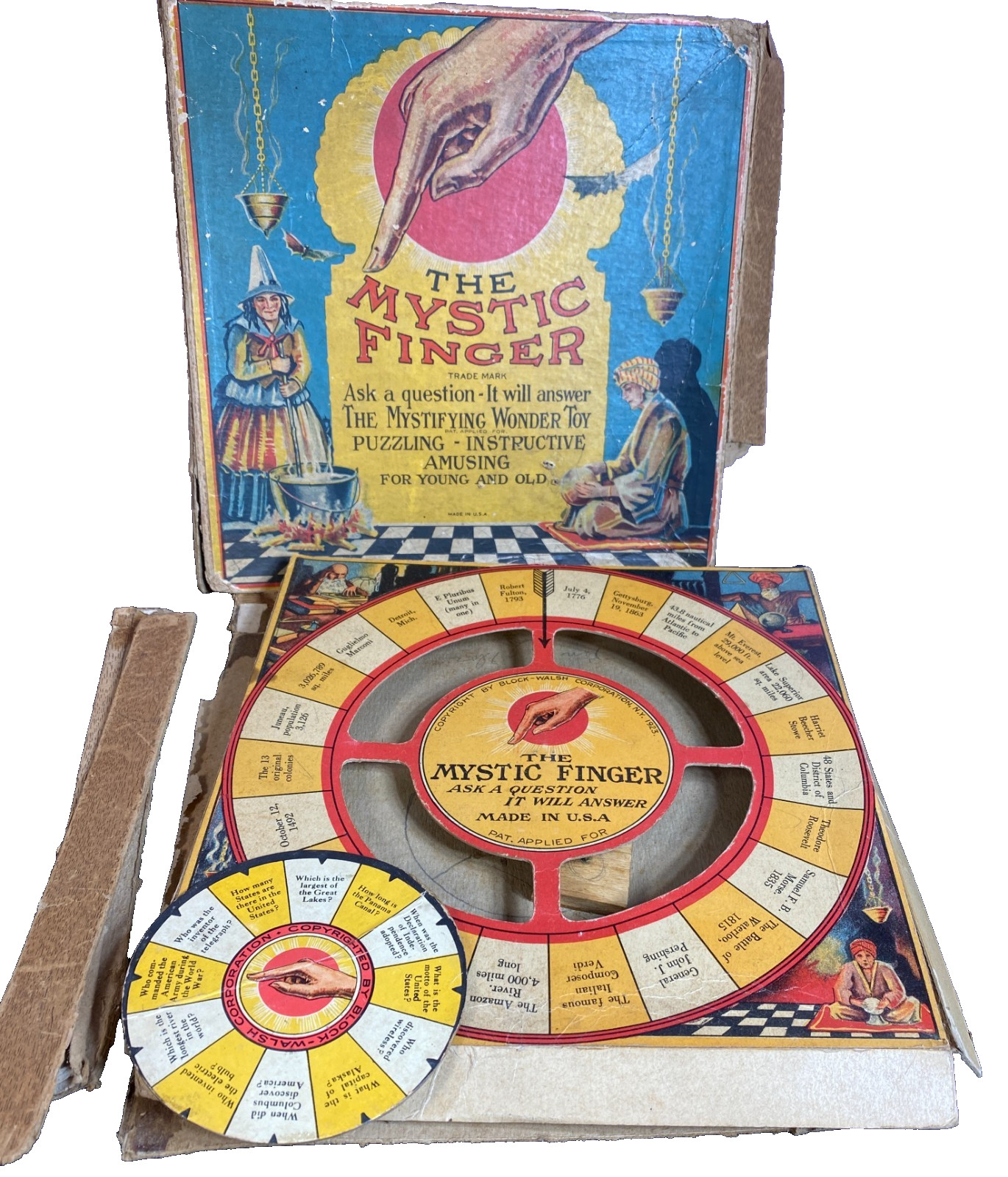 Mystic Finger Halloween Game 1923 Antique RARE