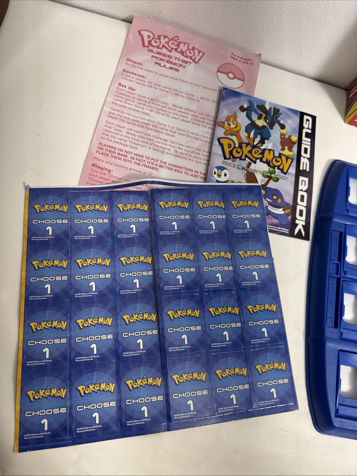 Guess That Pokemon Guess Who Board Game 2009 Pressman READ