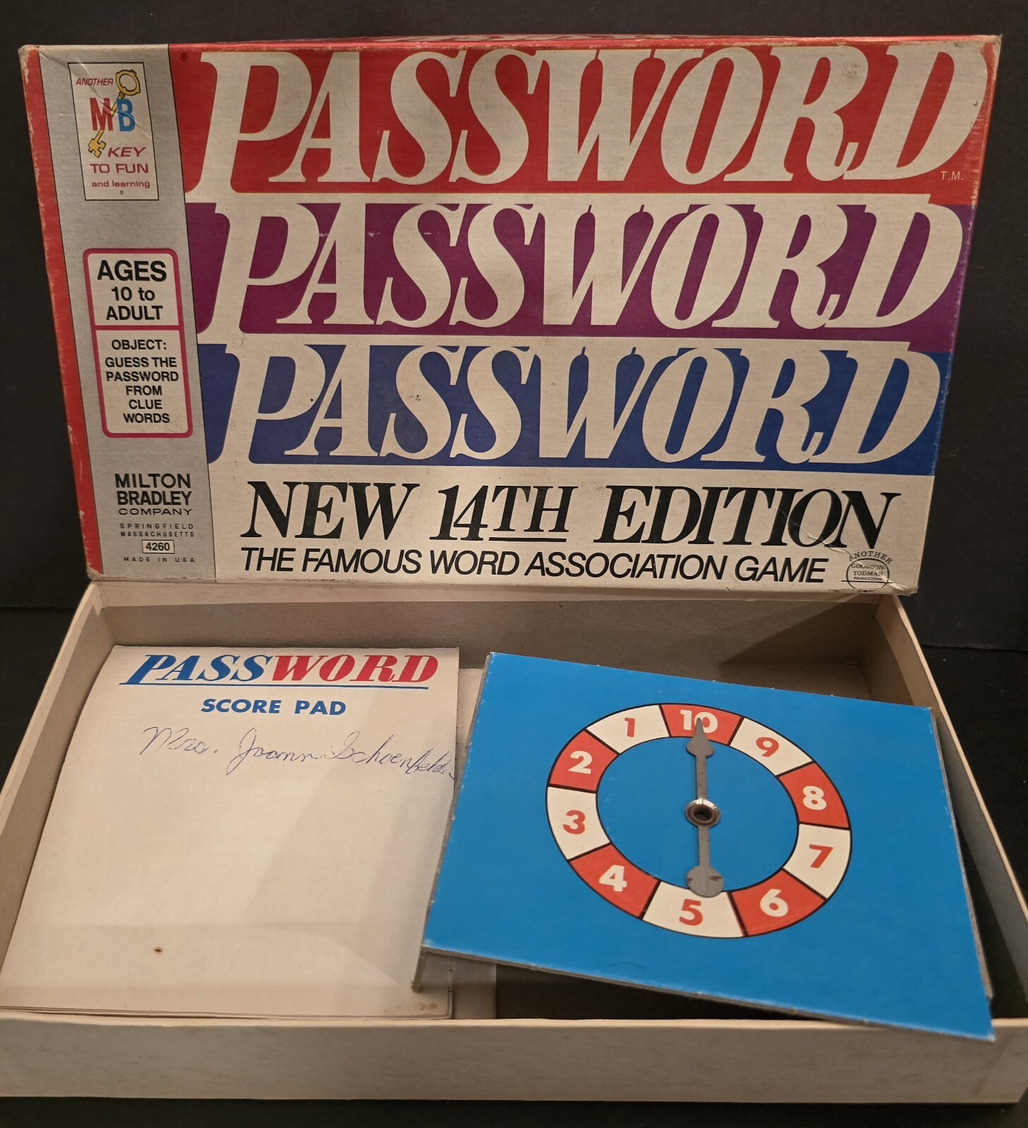 Vintage 1973 Password 14th Edition Game from Milton Bradley 4260 100% Complete