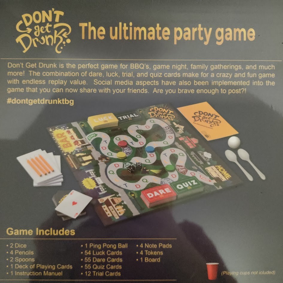 Don’t Get Drunk – The Ultimate Party Game – Envy Born Games 21 + (New / Sealed)