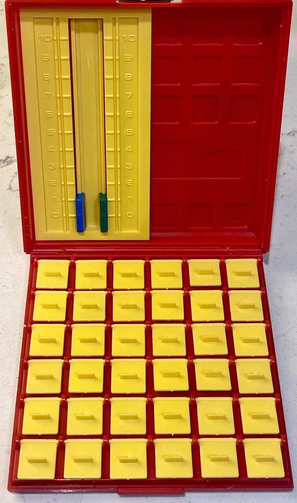 Vintage 1986 Milton Bradley Memory Game Complete No Box Flip Tile Travel Board