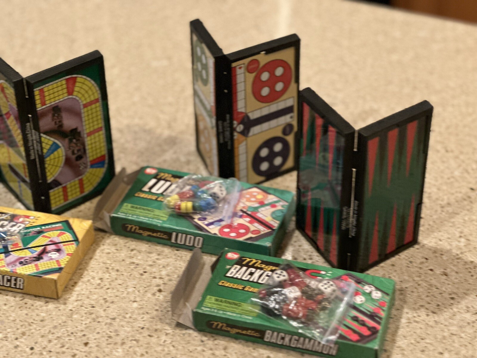The Toy Network Magnetic Mini Games Travel Games/Backgammon/Racer/Ludo/Solitaire