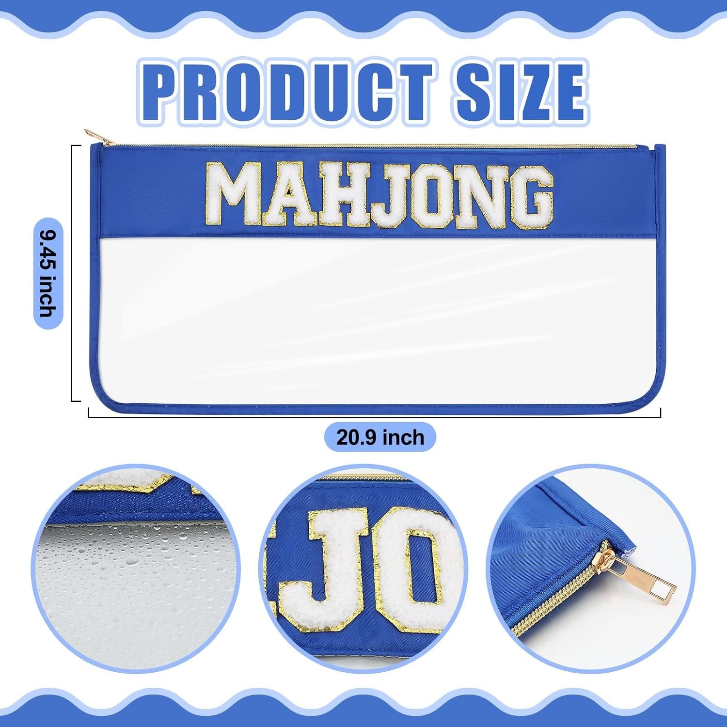 1 PCS American Mahjong Bag – Empty Mahjong Tiles Bag Only with Zippered & Let…