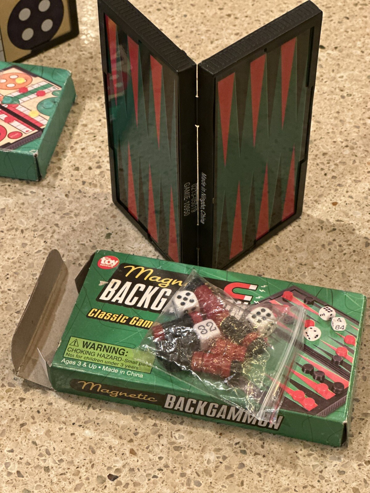 The Toy Network Magnetic Mini Games Travel Games/Backgammon/Racer/Ludo/Solitaire