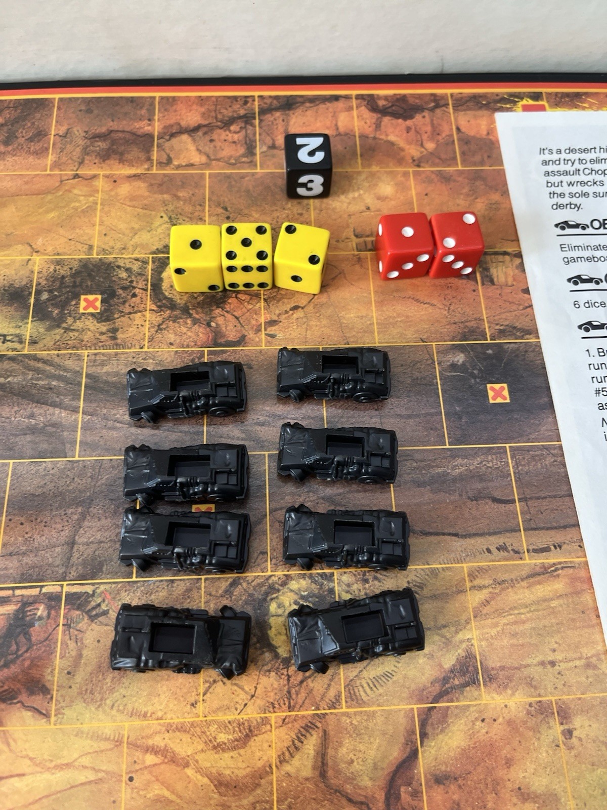 Vintage 1986 THUNDER ROAD Board Game MB 100% COMPLETE Mad Max Small Wear See Pic