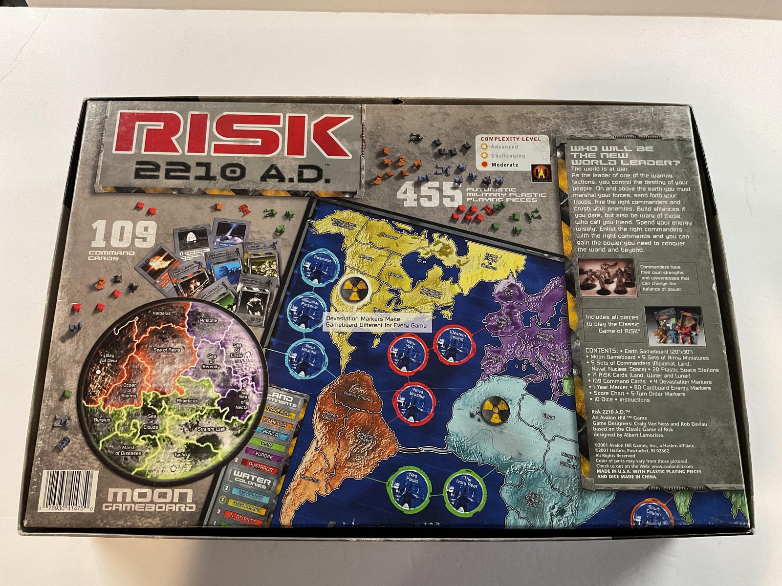 Avalon Hill Risk 2210 A.D. 2001 Complete Board Game Vintage War Strategy