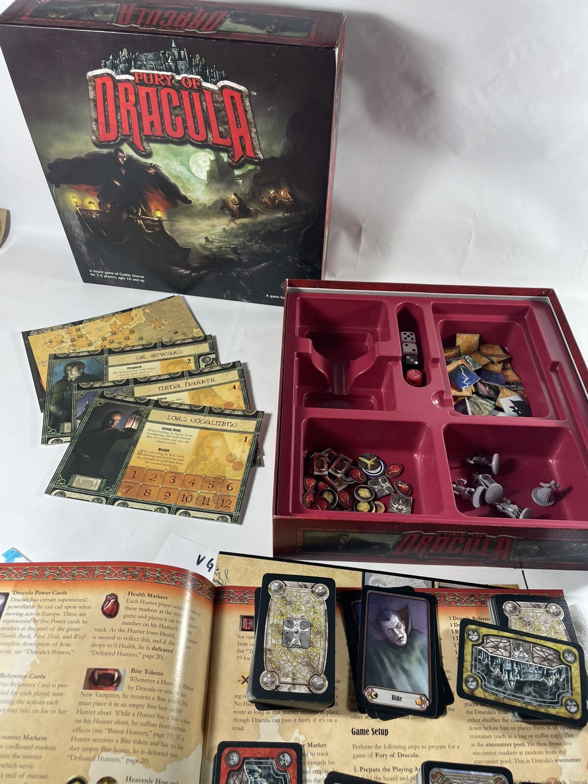 Fury of Dracula Board Game 2nd Edition 2005 Horror Gothic Complete Excellent