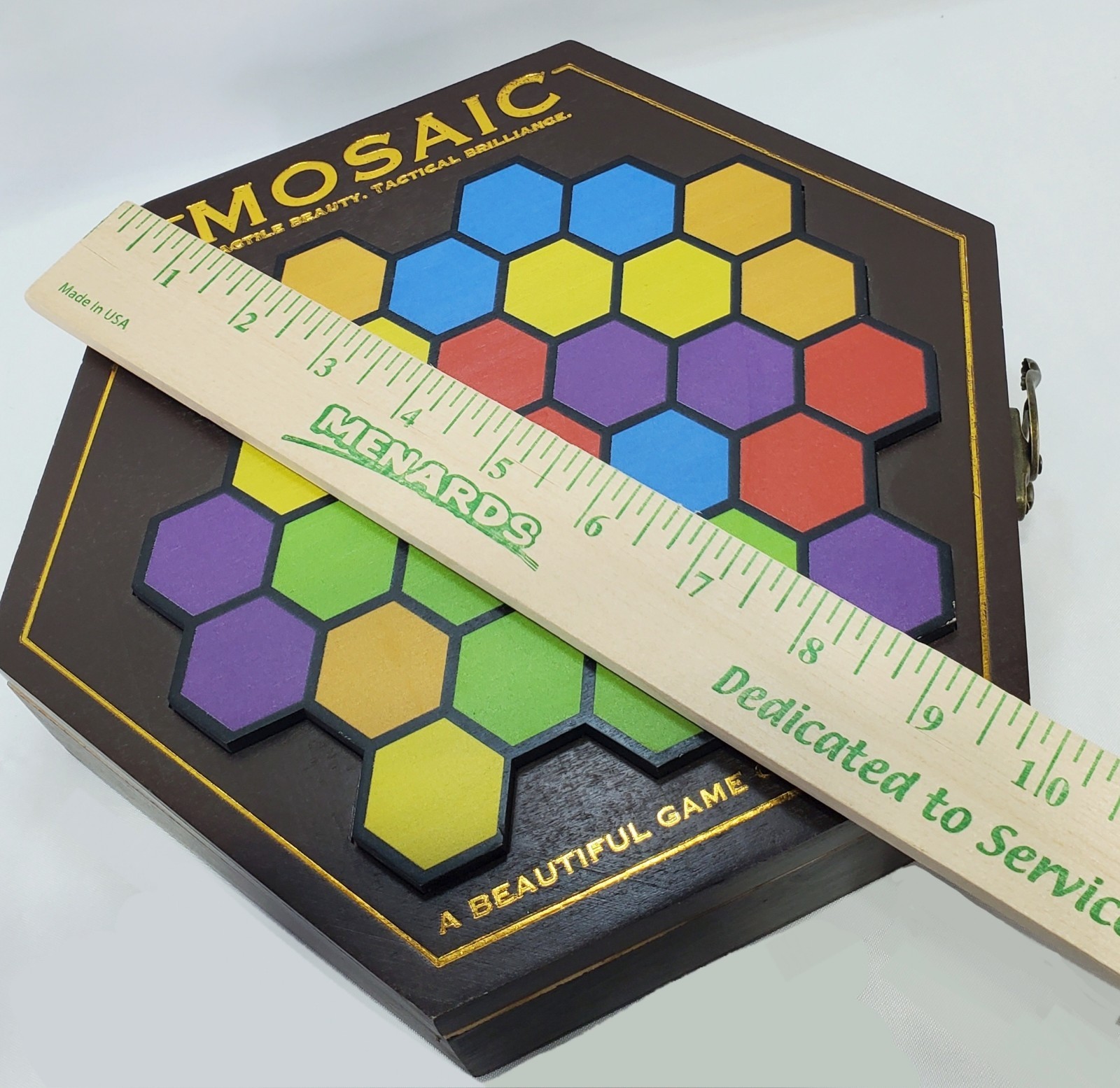 MOSAIC Game Tile Placement Colorful Strategy Board Game ▪︎ Wood Box