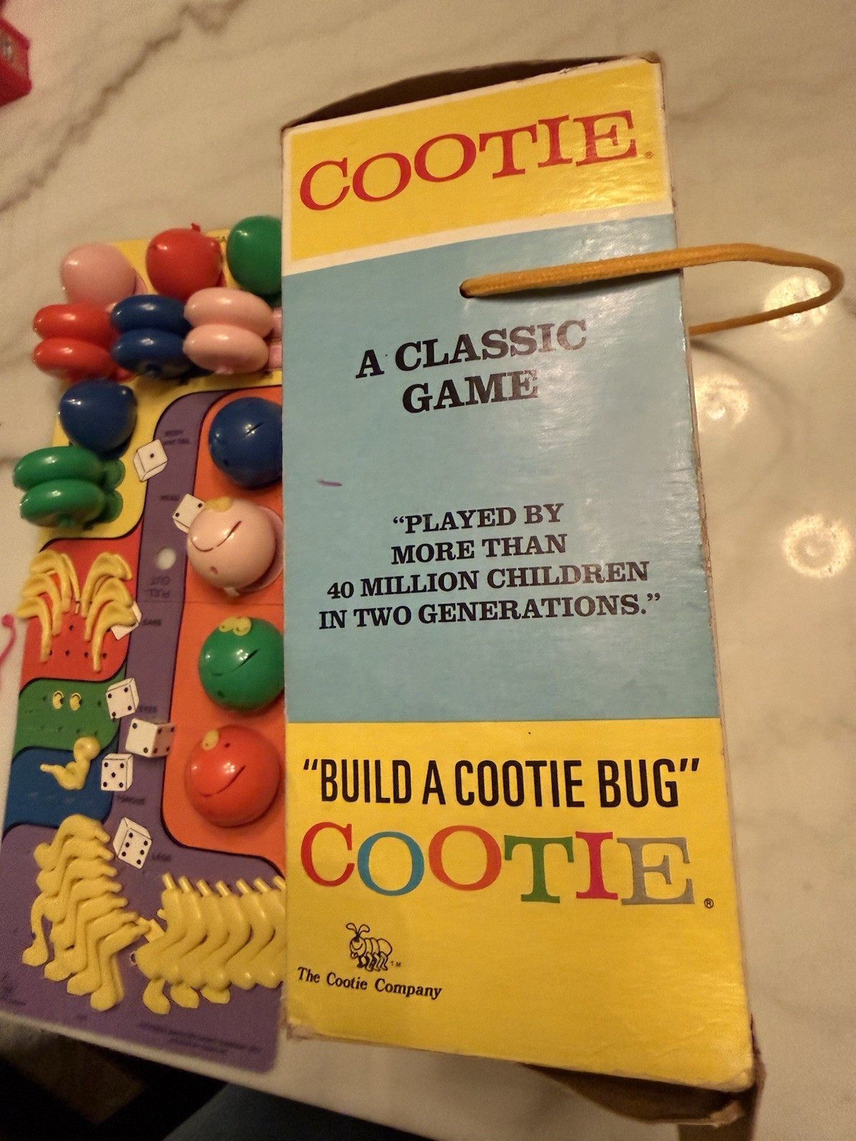 Vintage Schaper 1972 Cootie Game Original With Box Incomplete