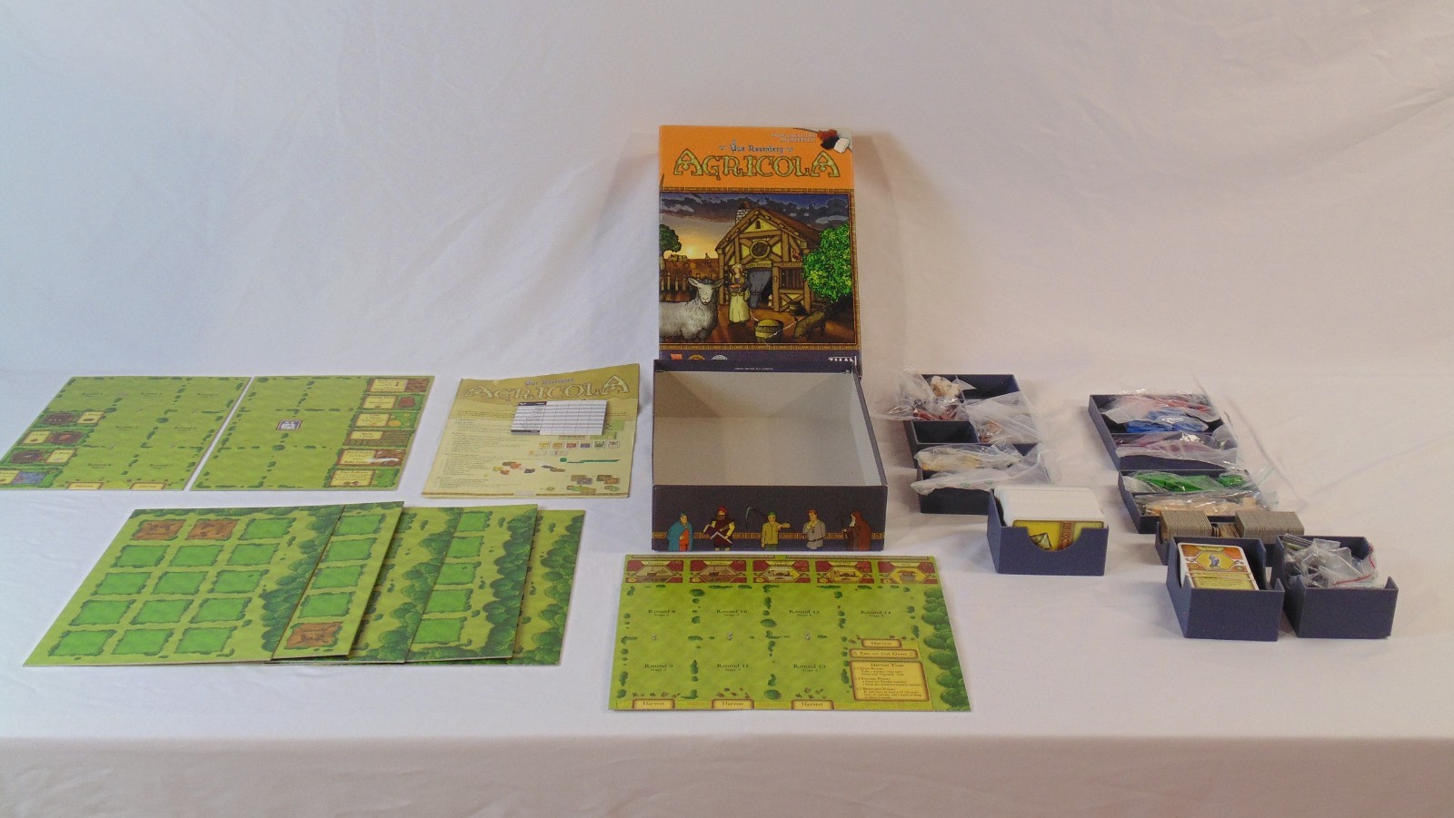 Agricola Z-Man Games Uwe Rosenberg Board Game Complete w/ 3D Insert