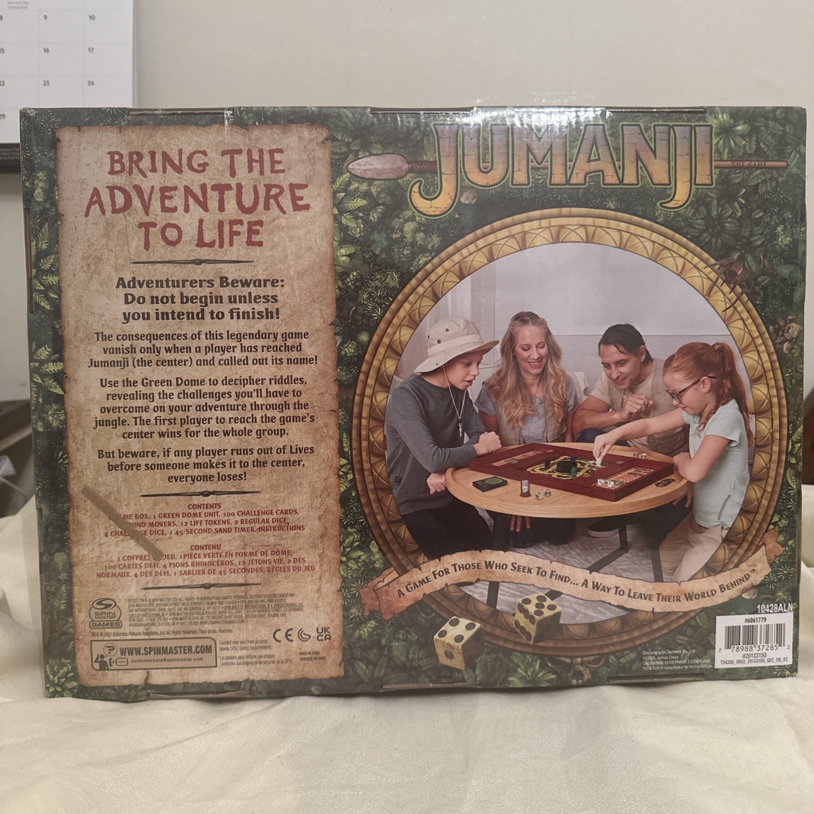 Jumanji The Game Real Wooden Box Edition of the Classic Adventure Board Game NEW