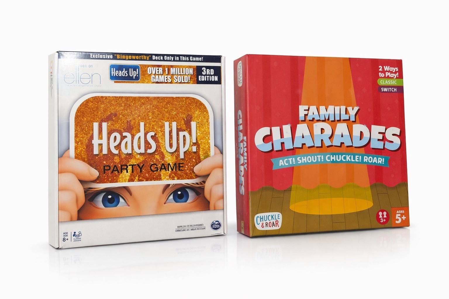 Heads Up Party Game + Family Charades Bundle | Fun Family Game Night Set