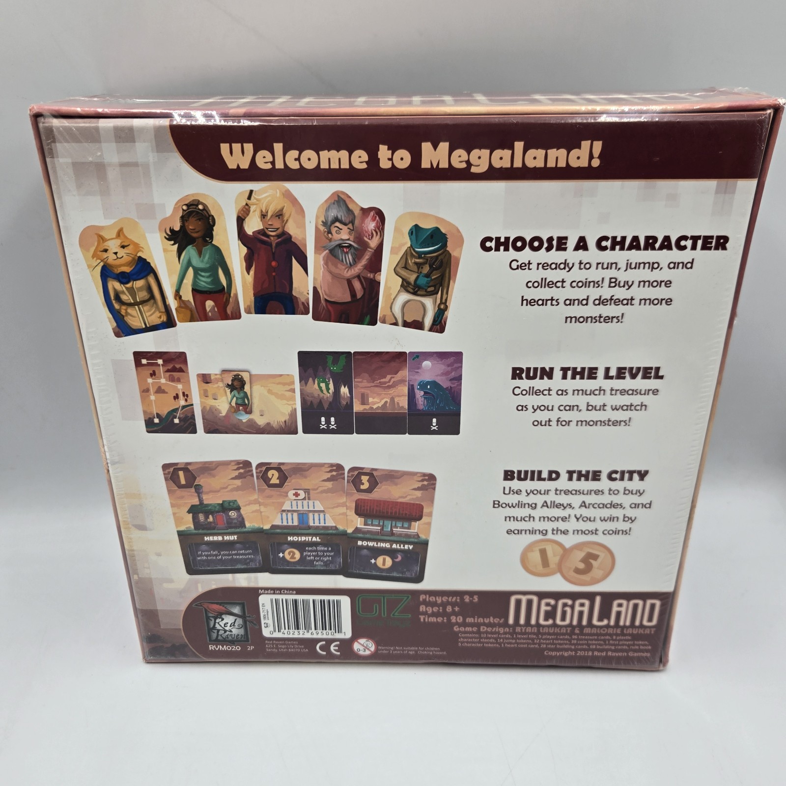 Red Raven Games “Megaland” Board Game – Brand New Factory Sealed