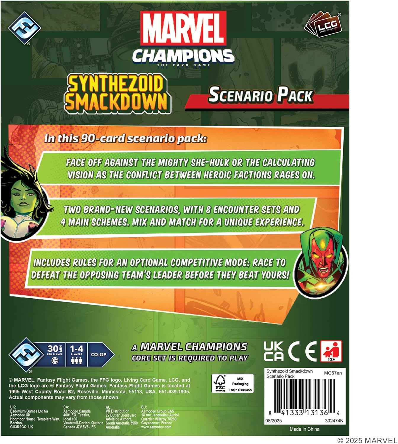 Marvel Champions the Card Game Synthezoid Smackdown Scenario Pack – She-Hulk Vs.