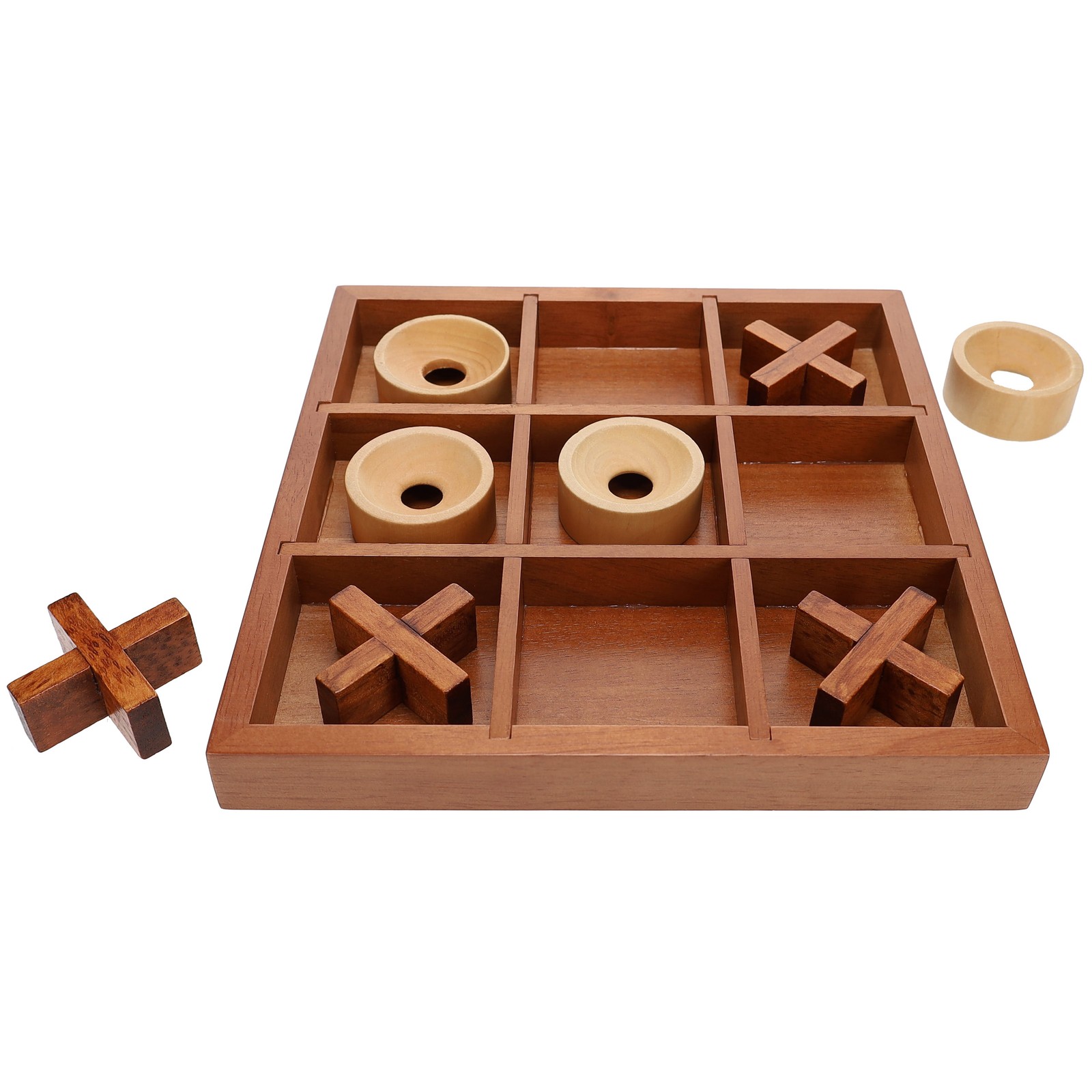 WE Games Tic Tac Toe Wooden Board Game, Patio Decor, Outdoor Games, Backyard
