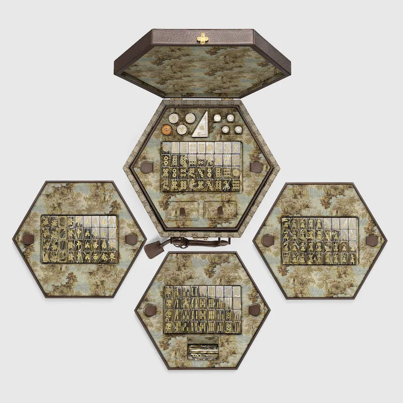 Gucci DECORATIVE MAHJONG SET WITH WEB Rare Collectible Gaming Set MSRP $23000