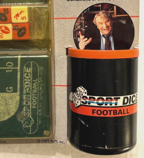 John Madden Football Game Dice Collectible Vintage 1990 ALPS NFL #1811 New