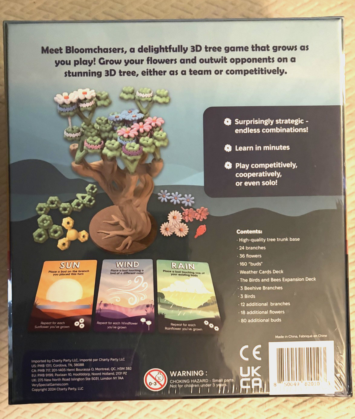 Bloomchasers A Delightfully 3D Game of Flowers and Wits Strategy Board Game NEW