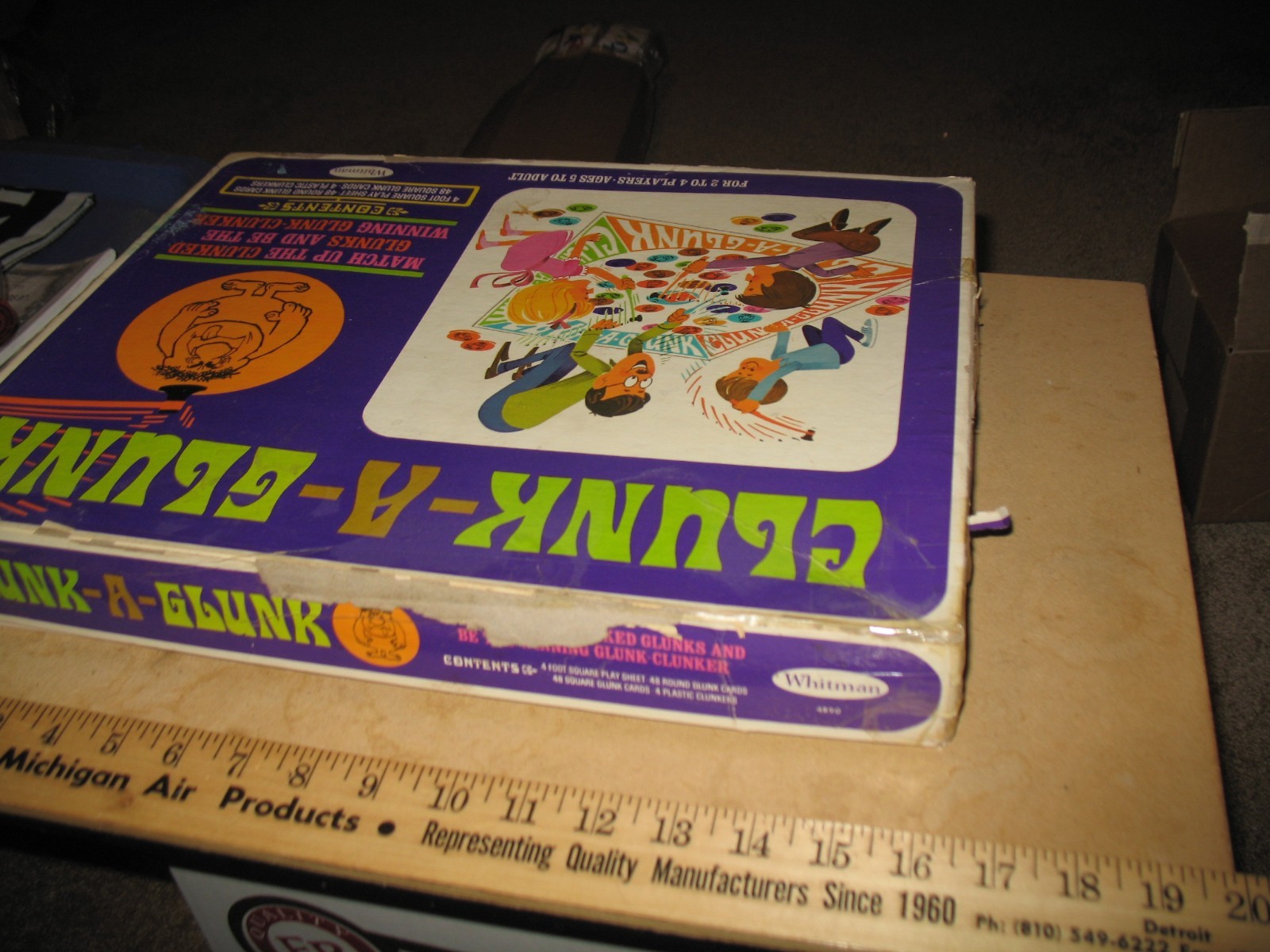 VTG 1968 WHITMAN CLUNK A GLUNK BOARD GAME AGES 5-ADULT 99% COMPLETE 2-4 PLAYERS