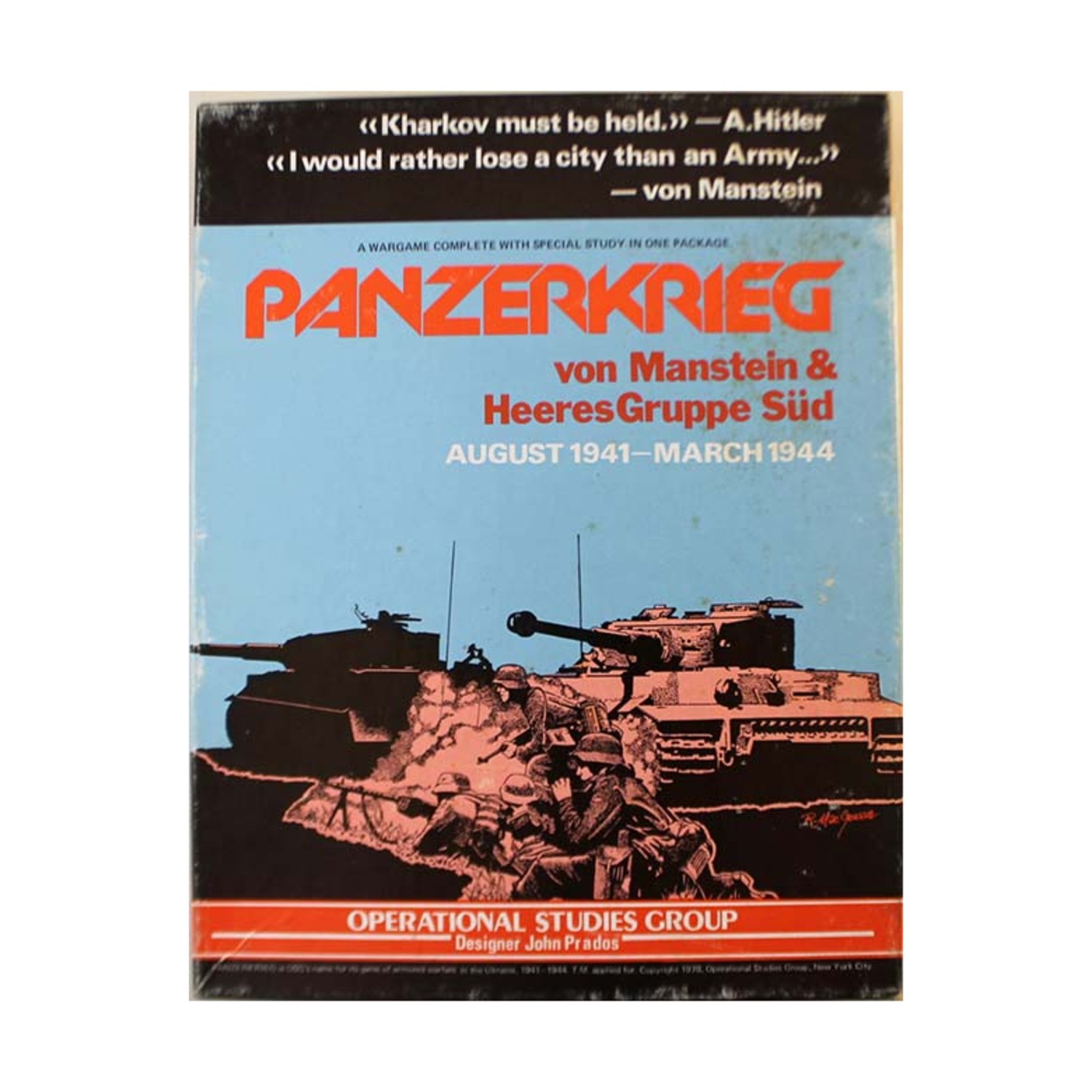 OSG Wargame Panzerkrieg Box Fair/VG+