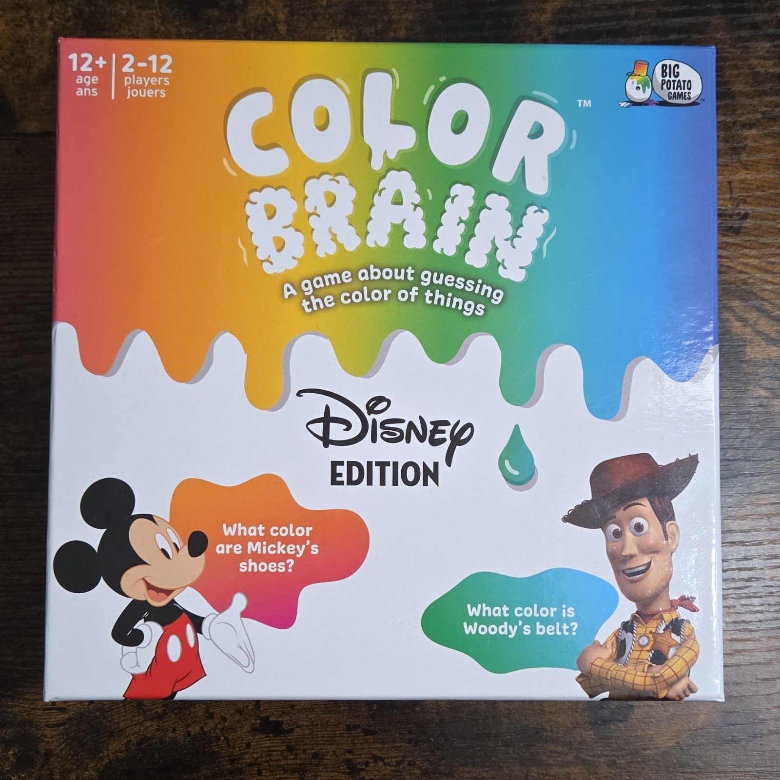 Big Potato Games Color Brain Disney Edition Movie & TV Card Game 2+ Players 12+