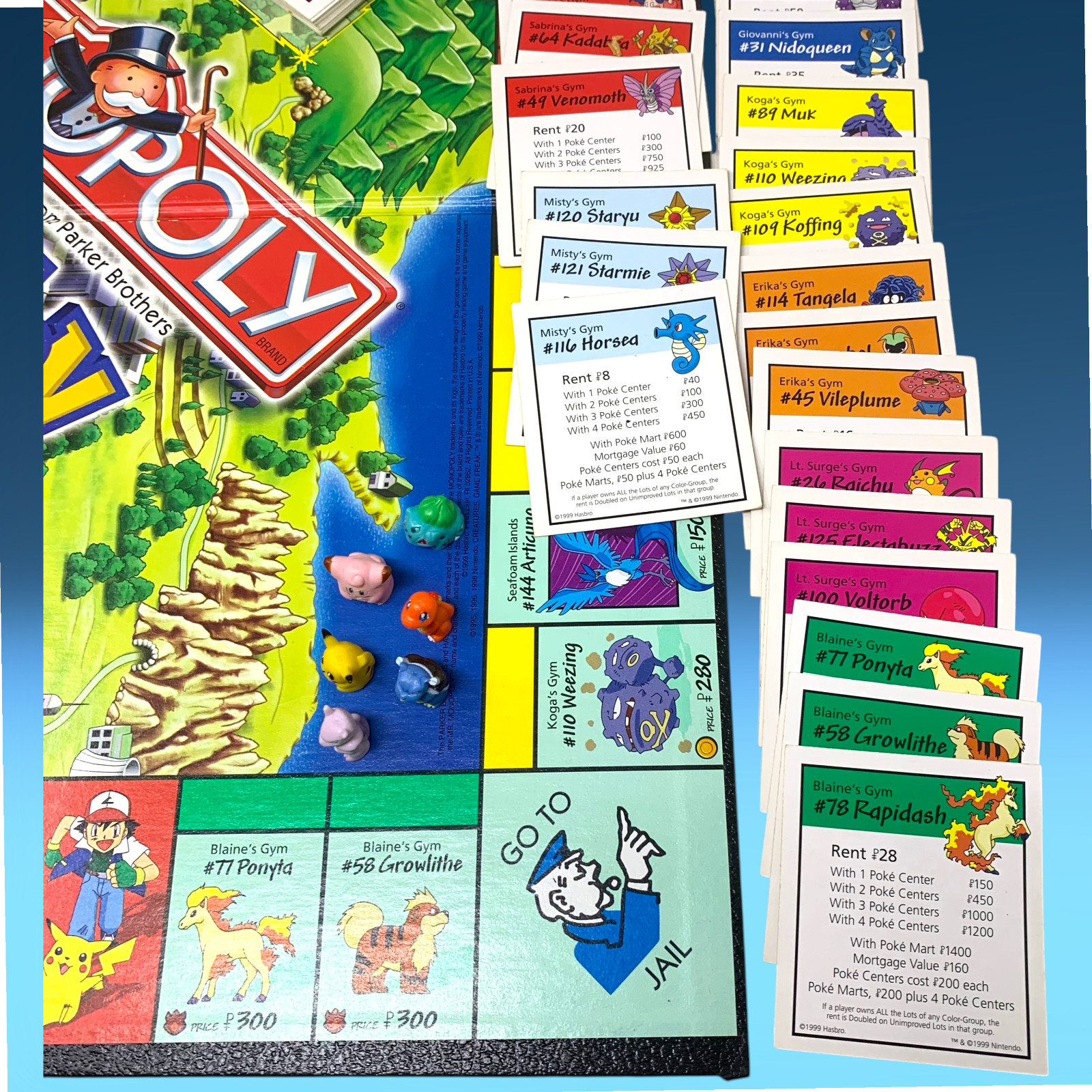 Vintage 1999 Pokemon Monopoly Collector’s Edition COMPLETE Nintendo Board Game