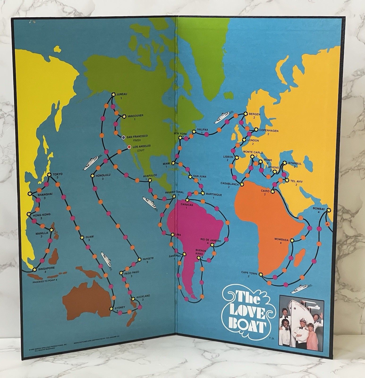 VTG 1980 The Love Boat World Cruise Board Game Complete
