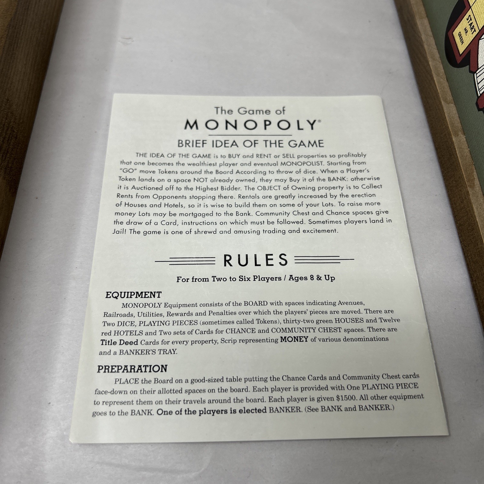 MONOPOLY and Clue Deluxe Vintage 2 in 1 Wood Game Collection Set Complete
