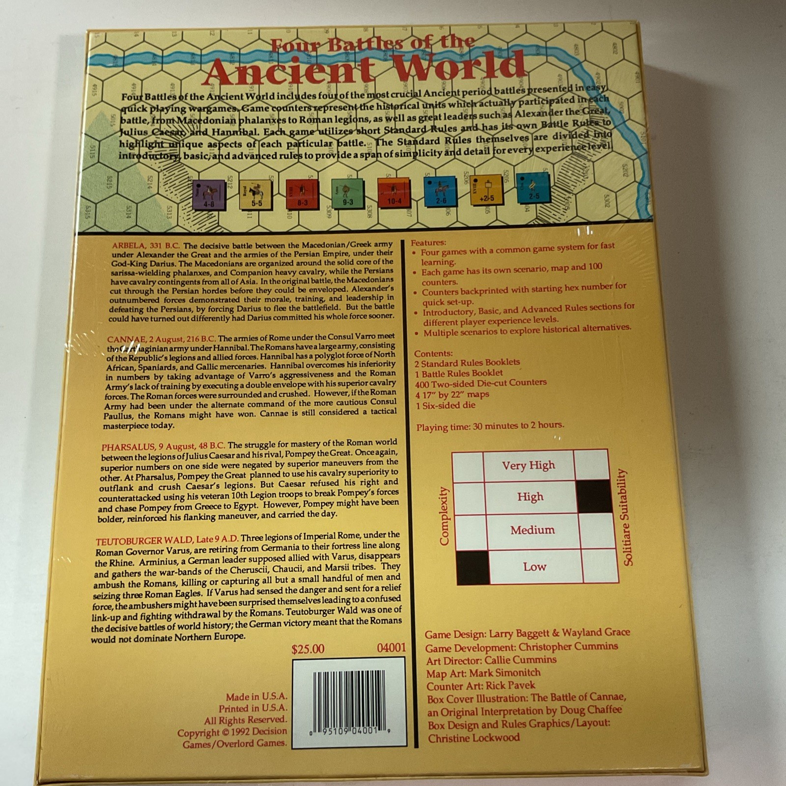 Four Battles of the Ancient World – Decision Overlord Games wargame New Sealed