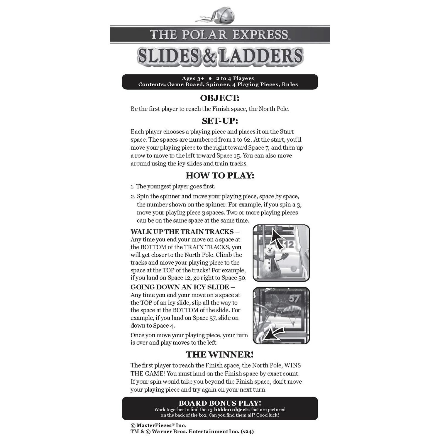 MasterPieces – The Polar Express – Slides and Ladders Board Game