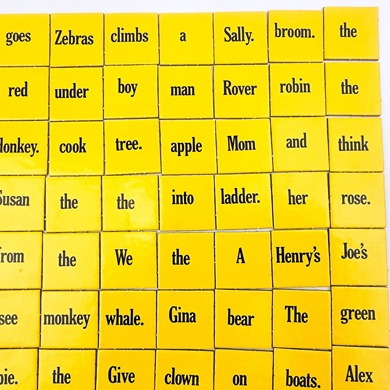Vintage Sentence Game for Juniors Word Tiles Replacement 112 Pieces Games Gang