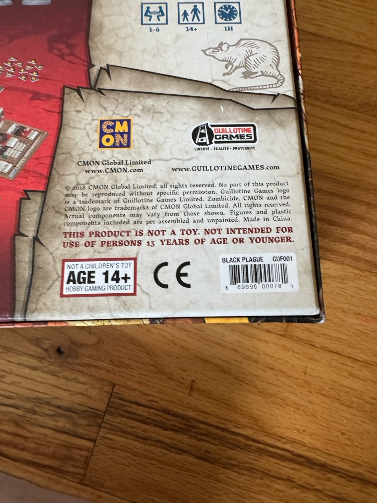 CMON – Zombicide: Black Plague Board Game – See Photos Clean Condition