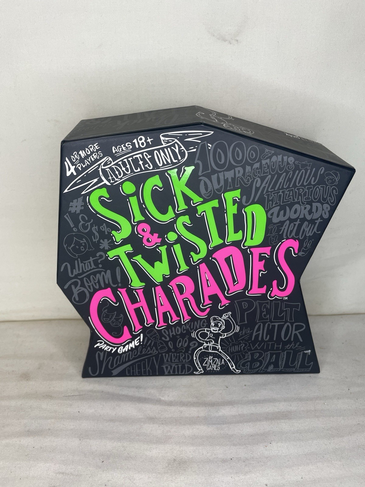 Sick & Twisted Charades Game Board Adult Fun, Party Game Wonder Forge