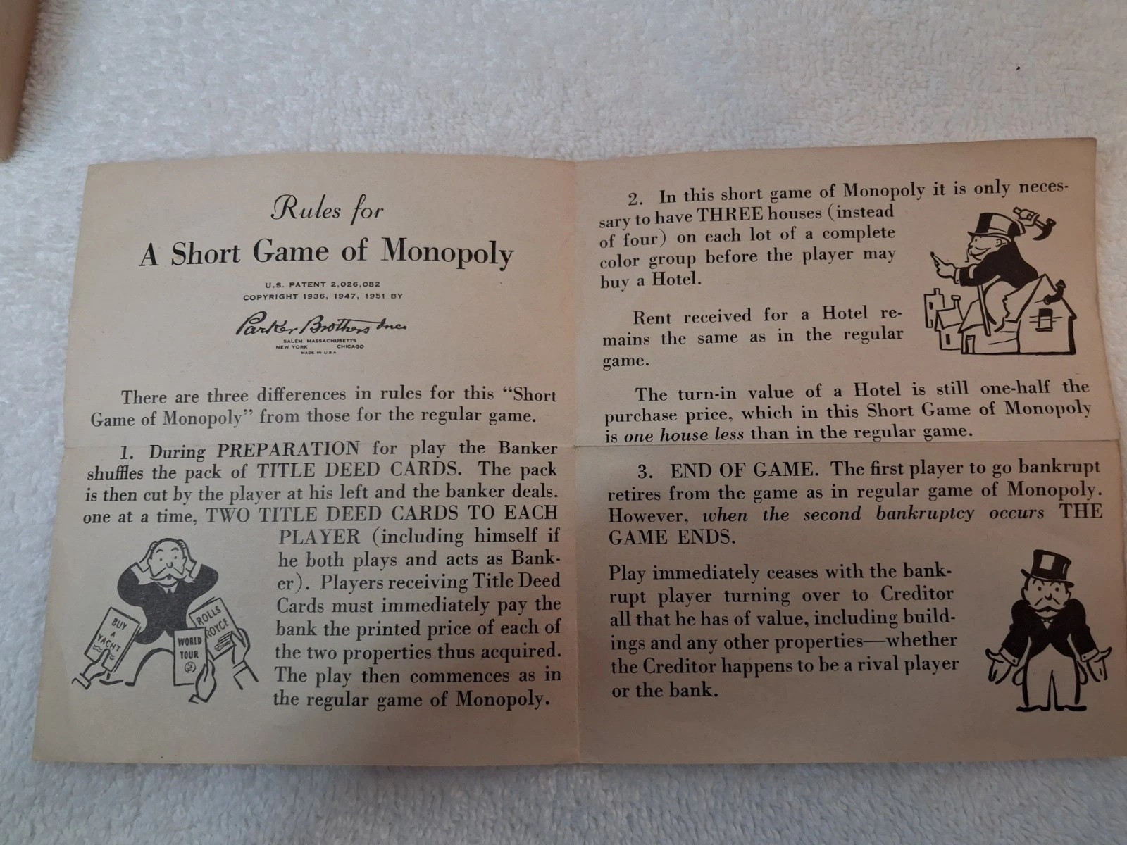 Monopoly Popular Version Box Set Parker Brothers 1950’s Red Box- INCOMPLETE