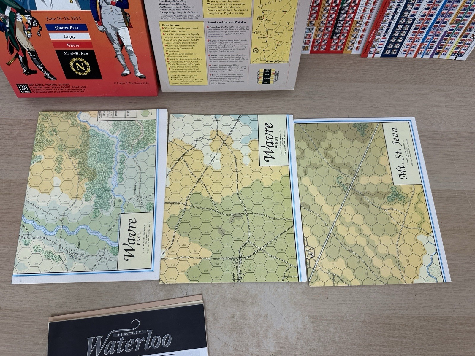 GMT Games – The Battles of Waterloo – 1994 War Game – NEW, Unpunched & Unplayed