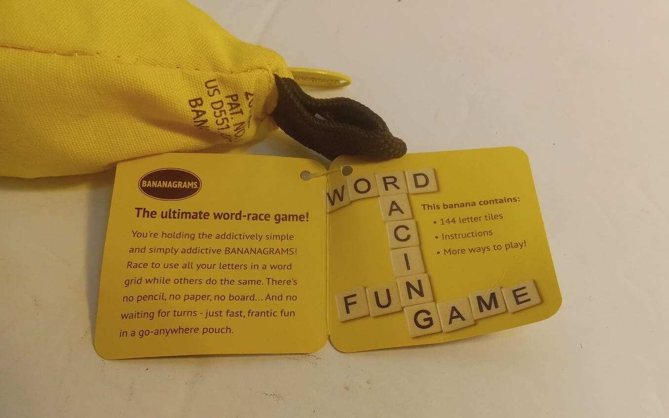 2018 Bananagrams Anagram Word Tile Game That Will Drive You Bananas! COMPLETE
