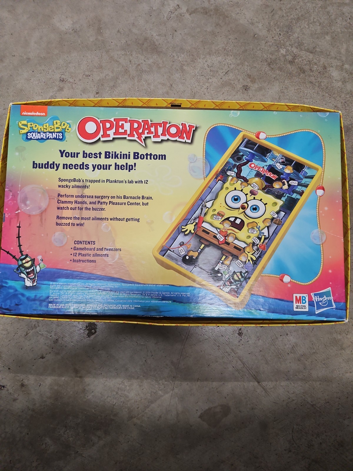 SpongeBob Squarepants Operation Skill Game 2007 Hasbro Complete Nickelodeon