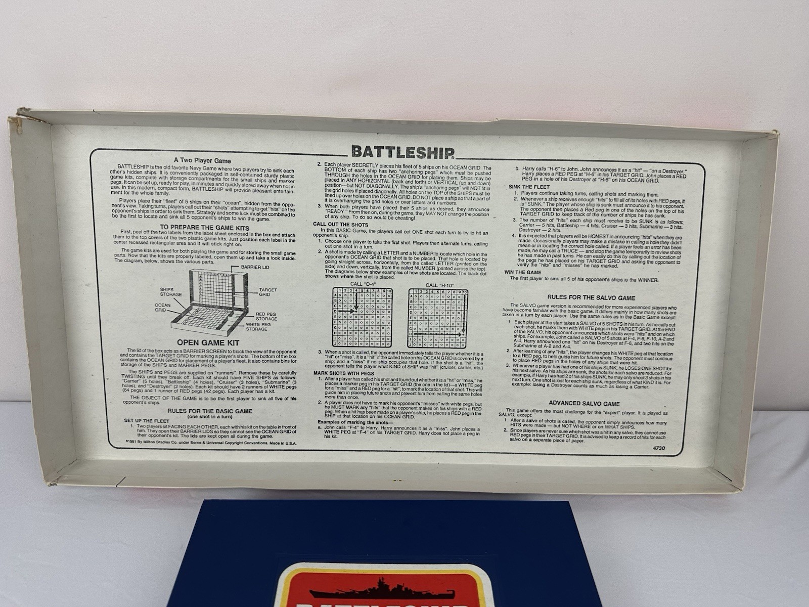 1978 Battleship Game by Milton Bradley Complete in Good Condition
