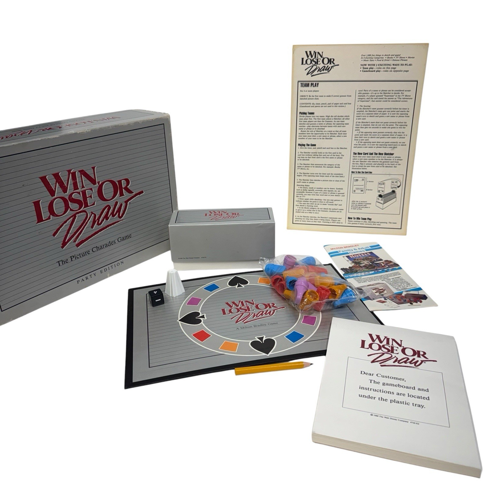 Win, Lose Or Draw The Picture Charades Game Party Edition 1988