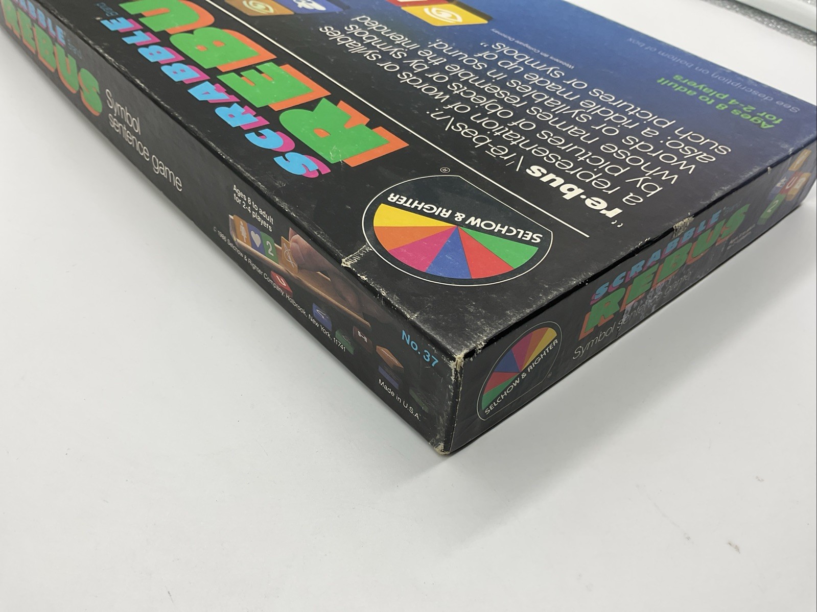 Scrabble REBUS Selchow & Righter Vintage 1986 Tile Board Game Complete in Box