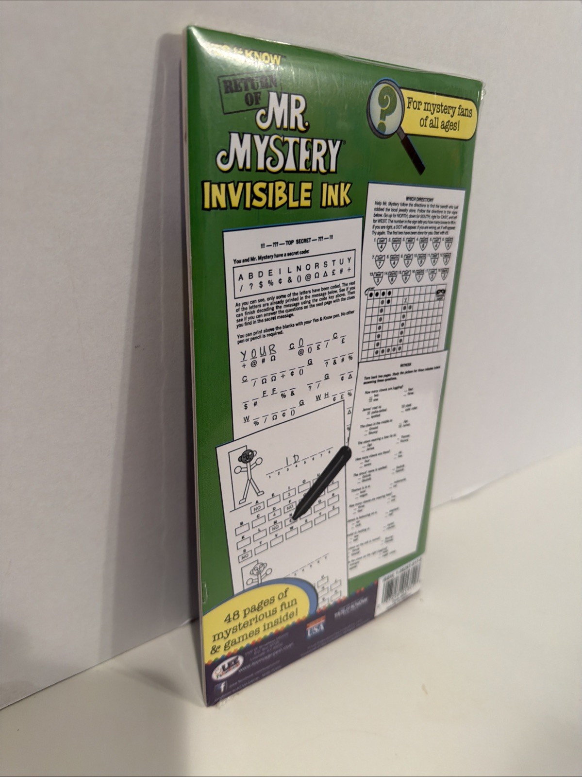 Yes & Know Invisible Ink Return of Mr Mystery Secret Agent Spy & Game Book New