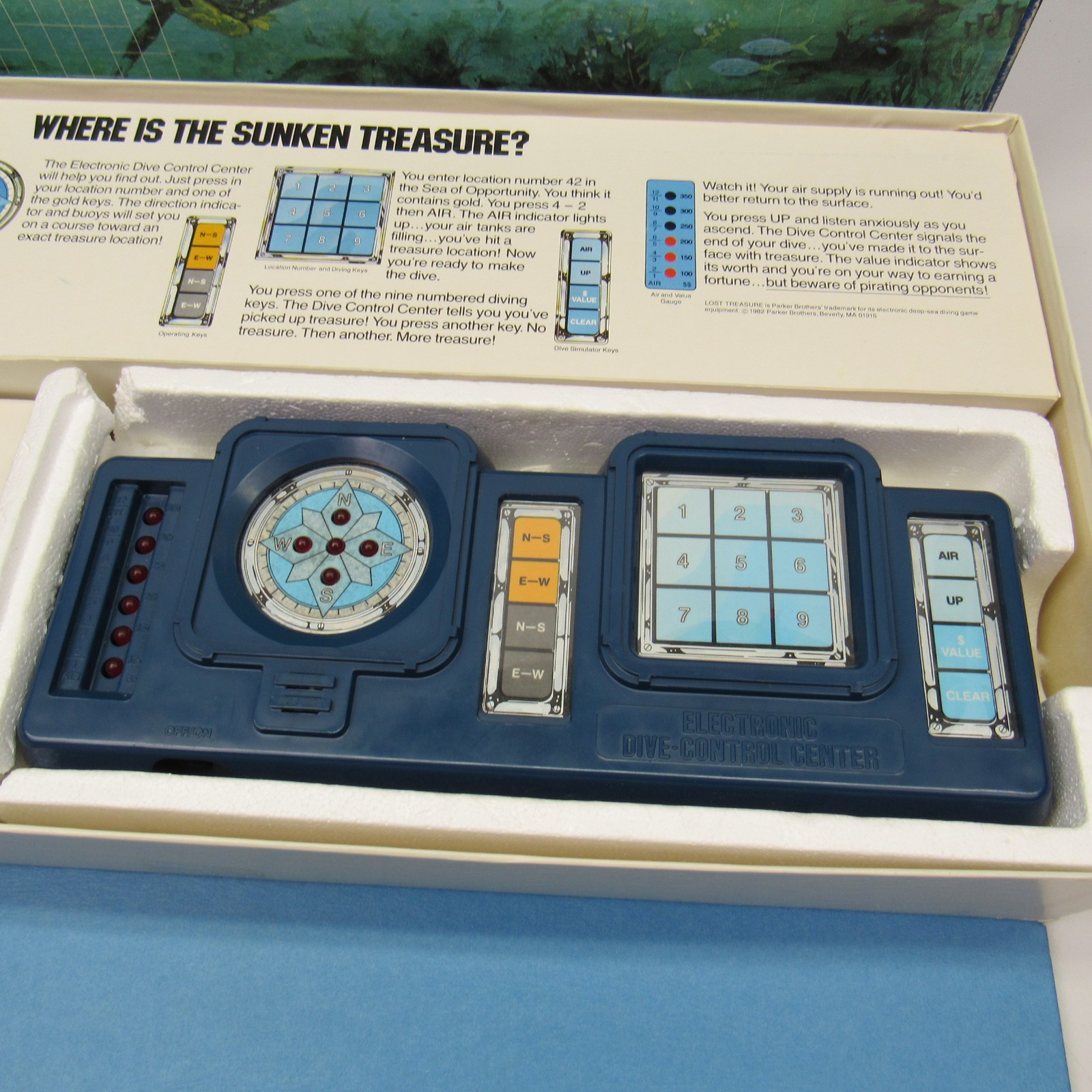 Lost Treasure Deep Sea Diving Board Game Complete 1982 Parker Brothers