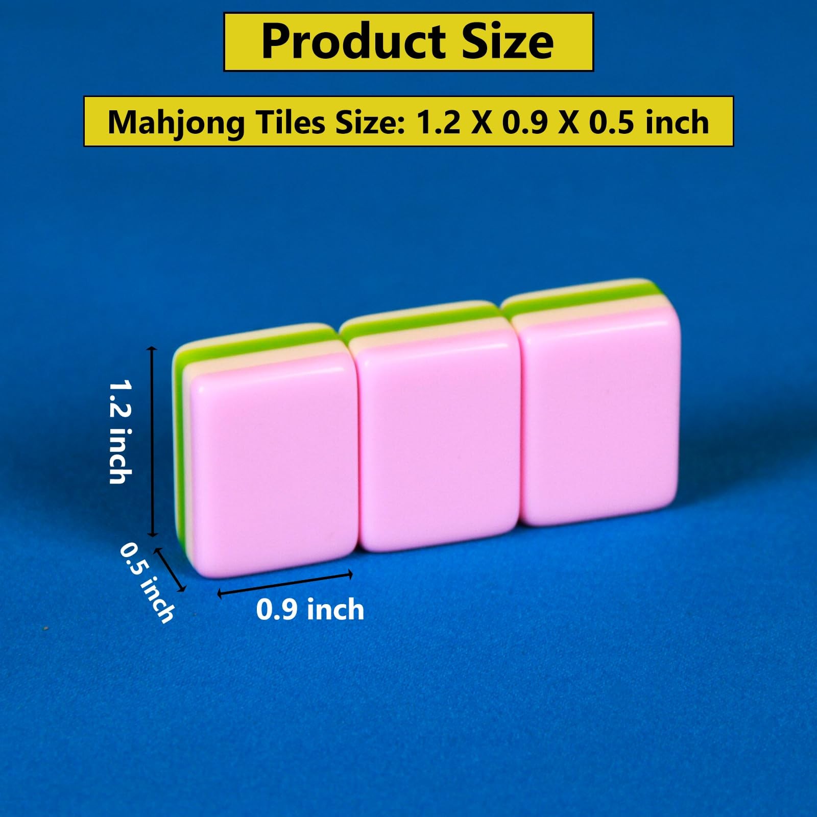 YINIUREN Pink 4 Layer Mahjong Set 166 American Mahjong Set 1.2-inch Acrylic M…