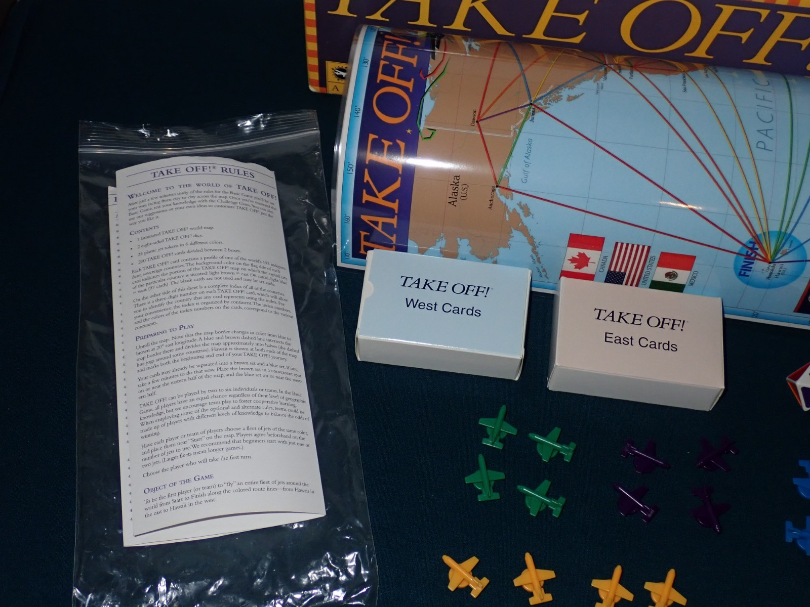 Take Off Geography Board Game 15th Anniversary Edition Complete