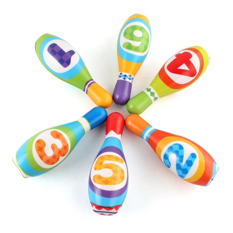 Children PU Solid Bowling Game Set Develop Kids Hand-eye Coordination Safe