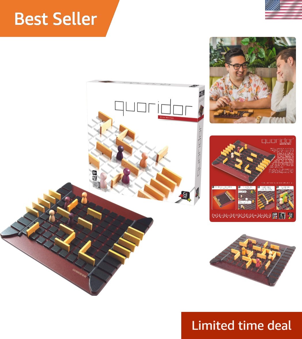 Quality Wooden Quoridor Game – Enhance Strategy Skills with Family Fun