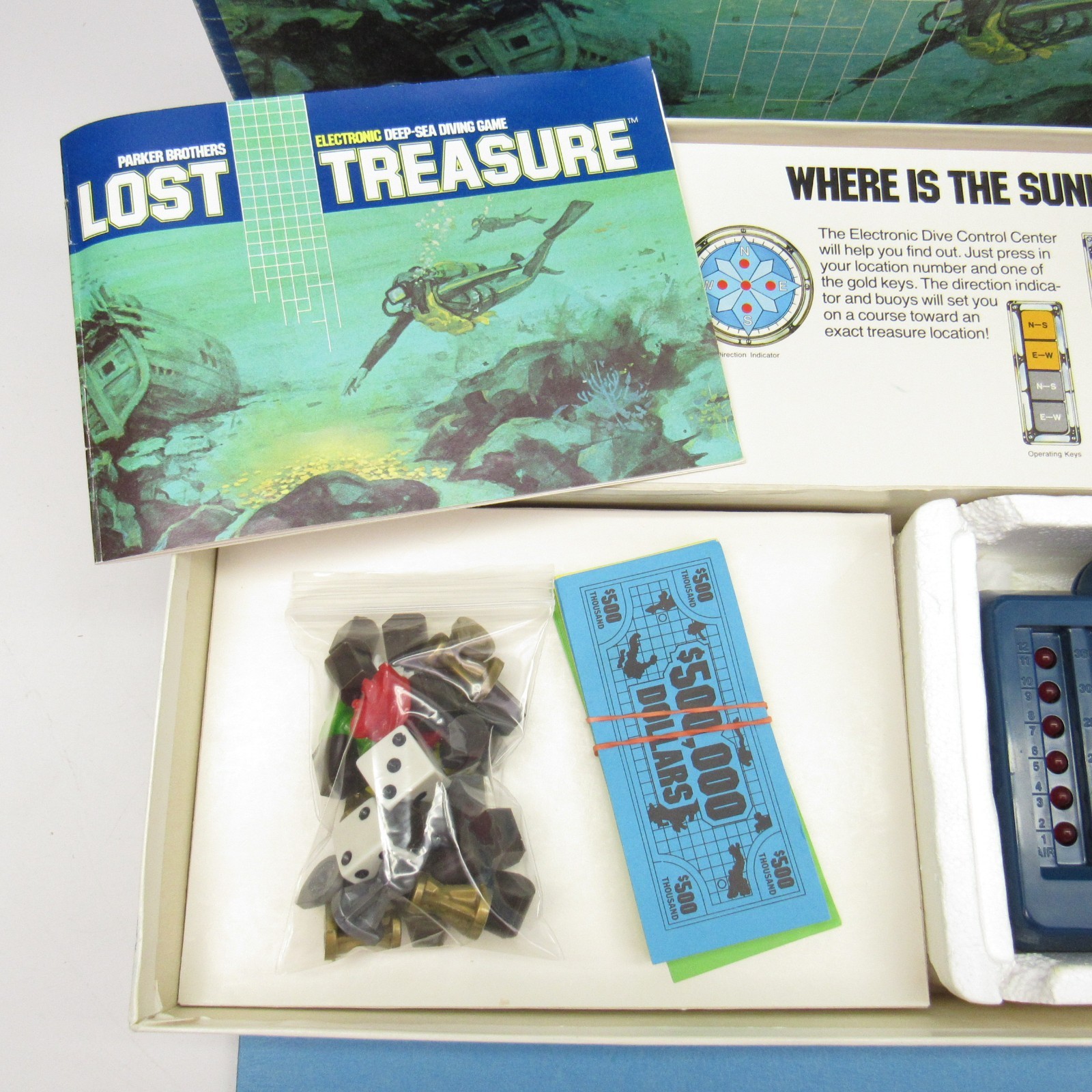 Lost Treasure Deep Sea Diving Board Game Complete 1982 Parker Brothers