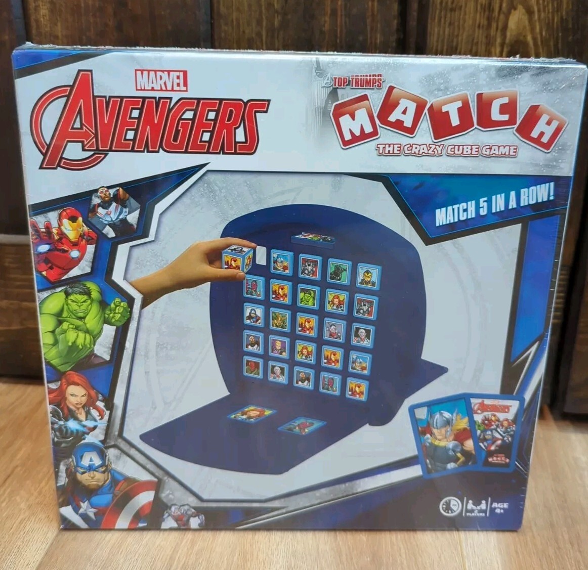 Marvel Avengers Top Trumps Match – The Crazy 5 in a Row Cube Game New