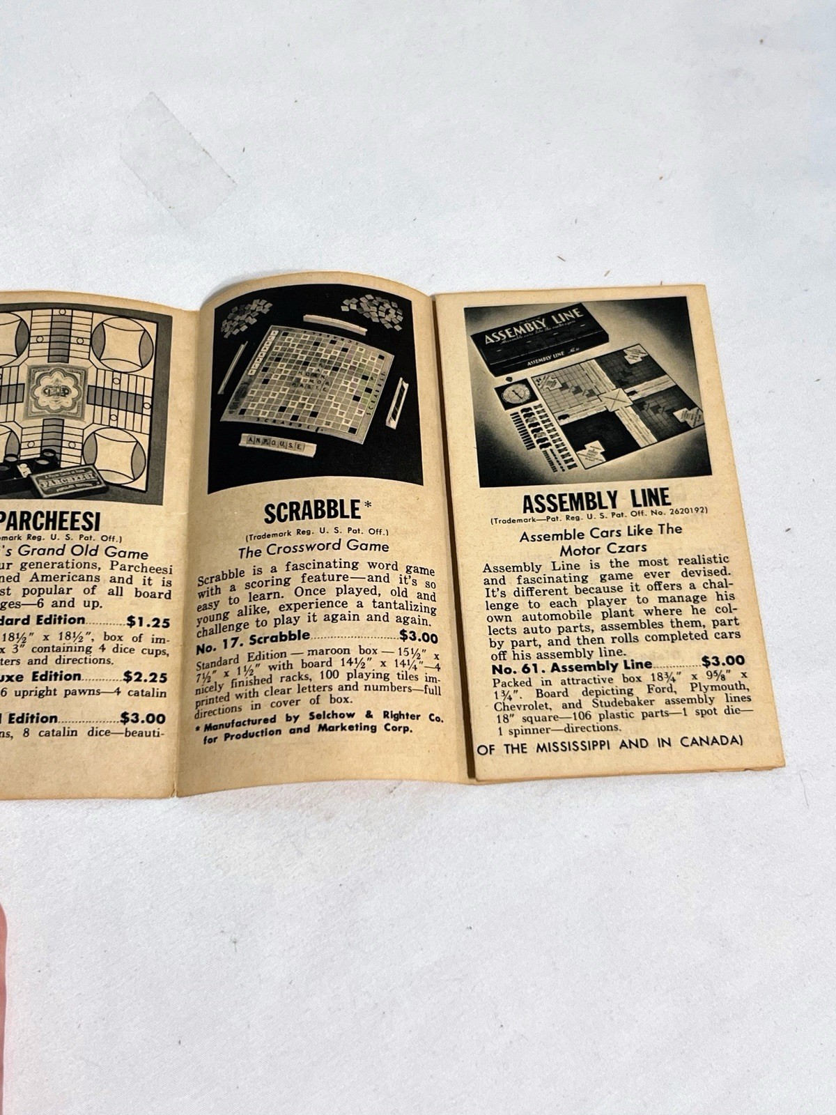 SCRABBLE GAME Vintage 1948 SELCHOW & RIGHTER CO Missing Some Pieces